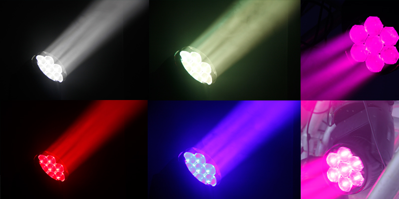 LED Moving Head:7x15w RGBW Quad LEDs, Spherical Lens